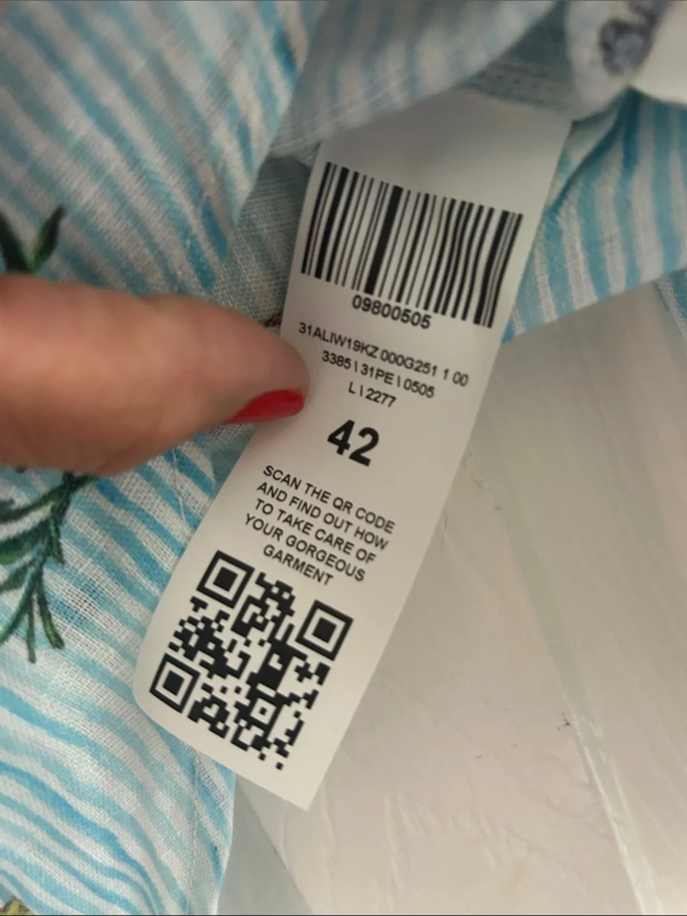 120 LINO% BLUE  FLORAL TROPICAL BEACH TIE FRONT SHIRT SIZE 42 NWOT